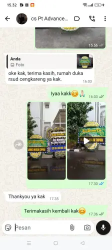 Testimonial Papan Bunga Pernikahan cilegong
