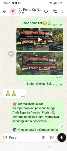 Testimonial Papan Bunga cilegong