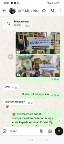 Testimonial Papan Bunga cilegong
