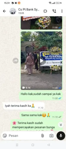 Testimonial Papan Bunga cilegong